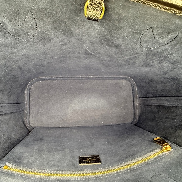 Louis Vuitton Black Embossed Monogram Leather Tote with Zip Pouch - Picture 3 of 6